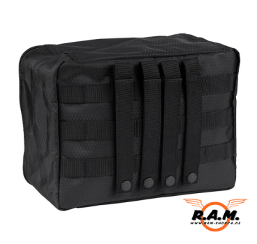 Preview: Sechseck Organizer Transparent – Groß – MOLLE Organizer für Ausrüstung & Zubehör, schwarz