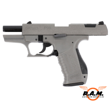 Preview: Walther P99 SV Schreckschusspistole 9 mm P.A.K. – Grau mit Stahlverschluss