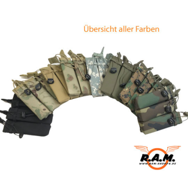 Molle Pistolen Magazintasche dreifach in Oliv von SOLIDCORE