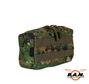 "Molle" Tasche horizontale in Digital Woodland/Marpat