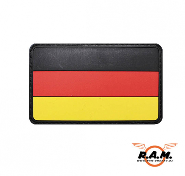 3D Rubber Patch - Fahne Deutschland, 8x5cm