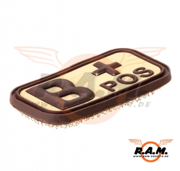 Bloodtype Rubber Patch (Desert) B Pos
