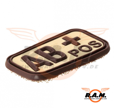 Bloodtype Rubber Patch (Desert) AB Pos