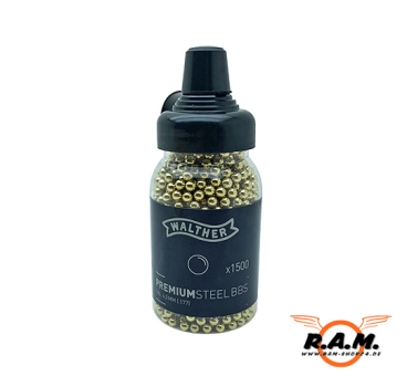 Walther Premium Stahl-BBs, cal. 4.5mm, 1500 Schuss