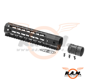 Ares 9" Aluminium Keymod Handguard, schwarz