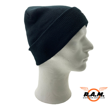Rollmütze, Acryl, gestrickt, schwarz