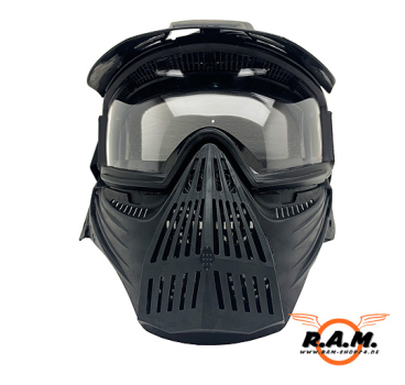 Taktische Gesichtsschutzmaske Dual Layer, schwarz