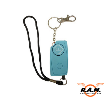 Schrillalarm mit integrierter Taschenlampe, max. 120dB, blau