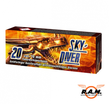 Effektset Sky Diver cal. 15mm, 20tlg, Feuerwerksgeschosse