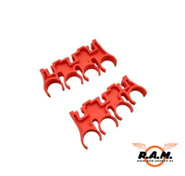 CAM870 Shell Clips Set für bis zu 8 Hülsen für Caddy System in orange