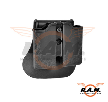 Single Row Double Magazine Pouch Black (IMI Defense)