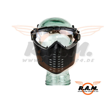 Pro Vent Goggles Maske mit Ventilator Schwarz