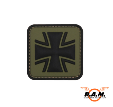 3D - Deutsches Kreuz Patch (grün)