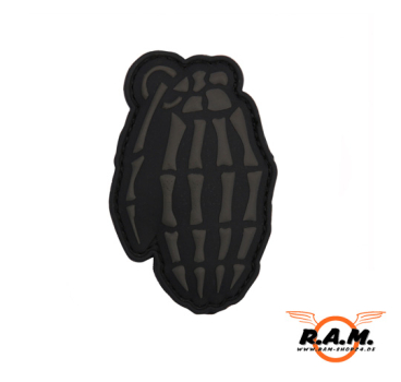 3D - Skull Grenade Patch (grau)
