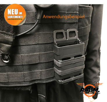 TM4 SOLIDCORE Molle Mag Pouch deluxe in schwarz
