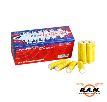 ZINK Pfeifpatronen mit Silberschweif cal. 15mm, 50 Stück