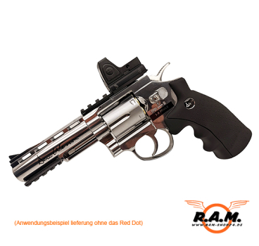 Dan Wesson 4" Silber CO2 Airsoft Revolver 6 mm BB – Vollmetall