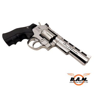 Preview: Dan Wesson 4" Silber CO2 Airsoft Revolver 6 mm BB – Vollmetall