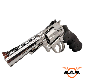 Preview: Dan Wesson 4" Silber CO2 Airsoft Revolver 6 mm BB – Vollmetall
