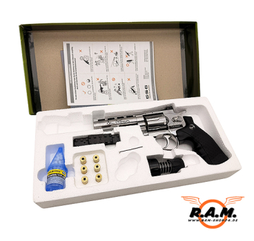 Dan Wesson 4" Silber CO2 Airsoft Revolver 6 mm BB – Vollmetall