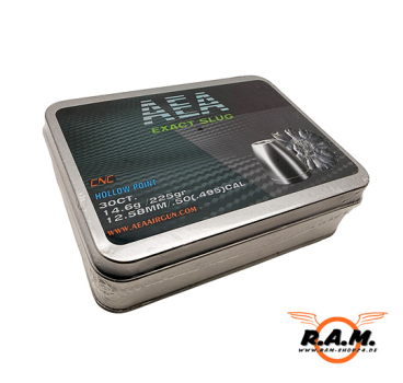 GoGun / AEA Exact Slug Cal .50 (.495) Hollow Point – 30 Stk für z.bsp. Megalodon