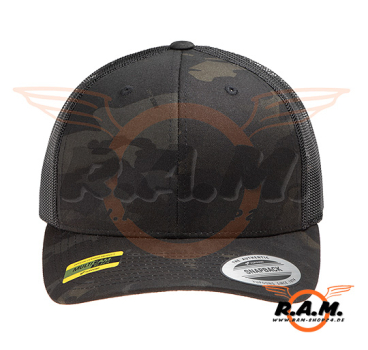 Retro Trucker Cap One Size, orig. Black Multicam