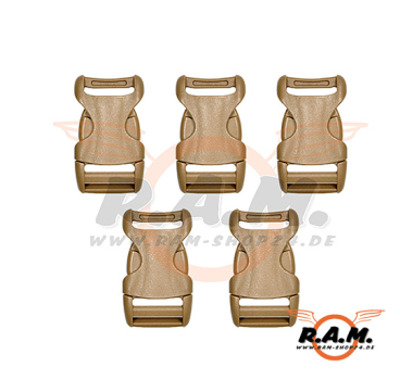 YKK Steckverschluss, 25 mm, Coyote (5er Pack)