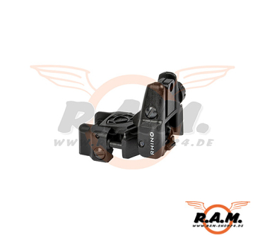 APS Tactical Rhino Rear Sight, Flip Up, Black