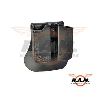 Double Row Double Magazine Pouch Black (IMI Defense)