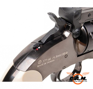 Schofield 6" Revolver Aging cal. 4.5mm (.177) BB, steel gray