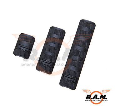 Battle Rail Covers in schwarz, 3er Set