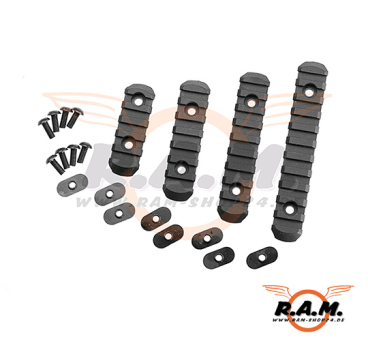 Polymer Rail Sections BLK (4 teilig)