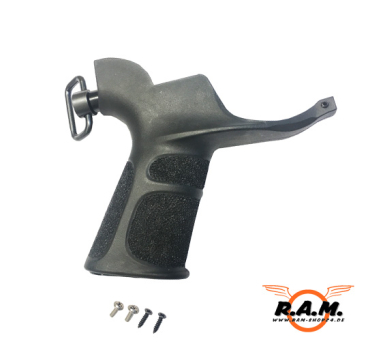 APS M4 Pistol Grip mit QD Sling Mount und Stippling, schwarz