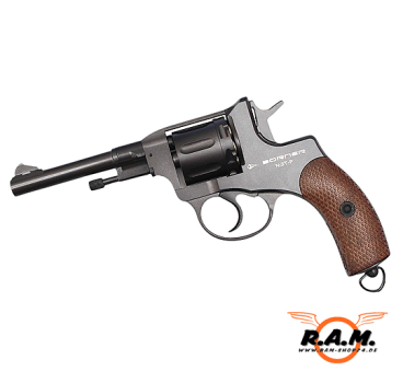 Borner NGT CO₂ Revolver 4,5 mm Diabolo – Vollmetall, 7 Schuss, Schwarz