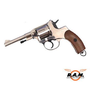 Borner NGT CO₂ Revolver 4,5 mm Diabolo – Vollmetall, 7 Schuss, verchromt