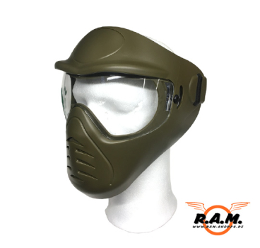 Hakkotsu Alone Maske, Anti-Fog, oliv