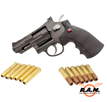 Crosman SNR357 CO₂ Revolver 4,5 mm / .177 – Full Metal, Dual Ammo
