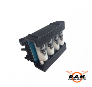 CAM870 Patronenhalter für 4 Hülsen, schwarz