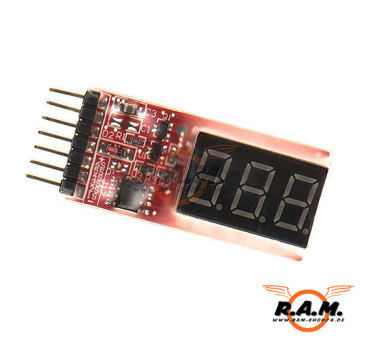 VB Power Simple Voltage Display 1-6S Lipo Voltage Meter