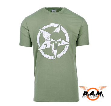Halbarm T-Shirt Allied Star - Punisher, grün
