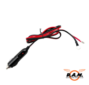 12V Adapter Kabel mit Zigarettenanzünder Stecker abgesichert