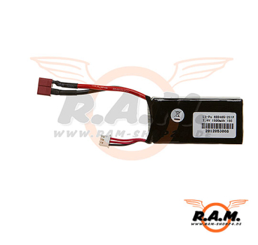 Lipo 7.4V 1500mAh 15C Mini Type T-Plug