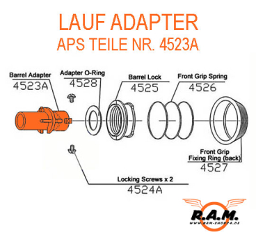 #4523A - Barrel Adapter - Lauf Adapter orig. APS