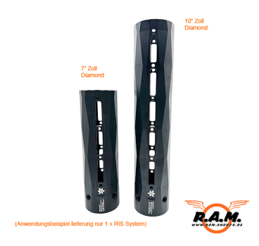 Preview: SOLIDCORE SlipON Monolith Pro 7" Diamond RIS Handguard Vollmetall (ALU)