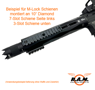 SOLIDCORE SlipON Monolith Pro 7" Minimalist RIS Handguard Vollmetall (ALU)