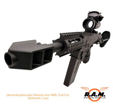 Preview: M82 Style Muzzle Brake aus Metall – 7/8-20 UNF für MagFed & Paintball .68 Cal