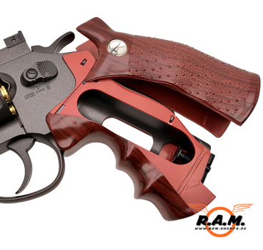 Preview: Borner Super Sport 703 CO₂ Revolver 4,5 mm BB – Vollmetall mit 6-Schuss-Trommel