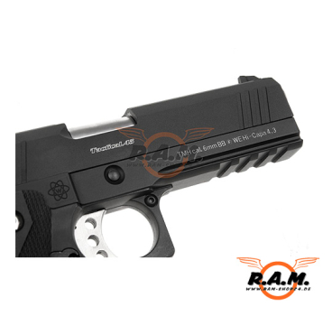 WE Softairpistole Hi-Capa 4.3 OPS Full Metal GBB, schwarz