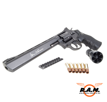 Preview: Dan Wesson 8" Schwarz CO2 Airsoft Revolver 6 mm BB – Vollmetall