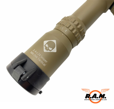 1-4x24 Sniper Mil-Dot Tactical Scope Desert